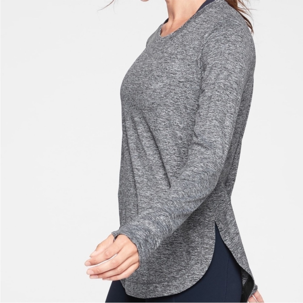 Athleta Uptempo Shirt Women's Small Charcoal Grey H9